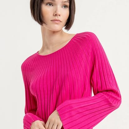 Un look de la collection Tulip : maille colorée
